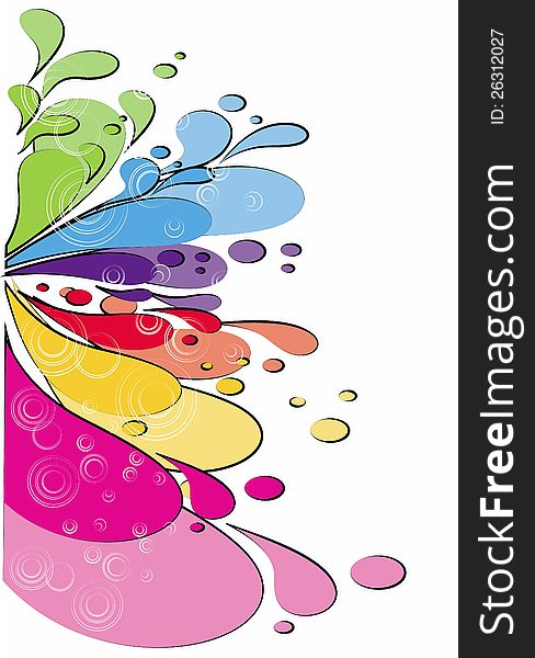 Colored spots abstract background illustration