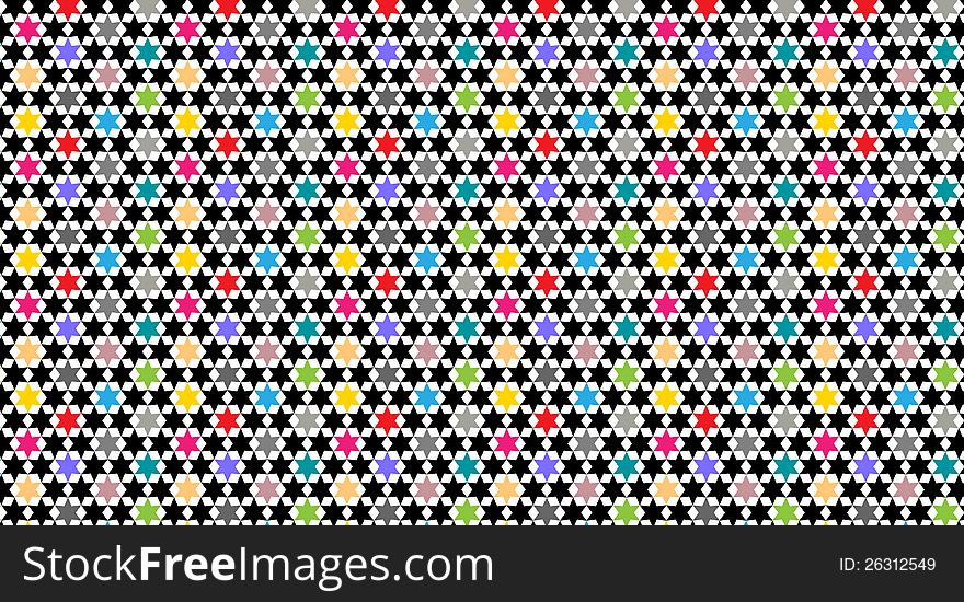 Background texture with color stars and black stars. Background texture with color stars and black stars