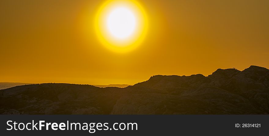 Beautiful sunset over the sea norway