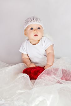 Surprised Little Angel Royalty Free Stock Photography