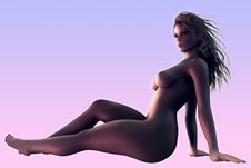 Digital Illustration Of Reclining Nude Woman Royalty Free Stock Photos Digital Illustration Of Reclining Nude Woman Royalty Free Stock Photos