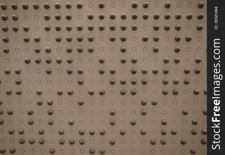 A wall with little spheres