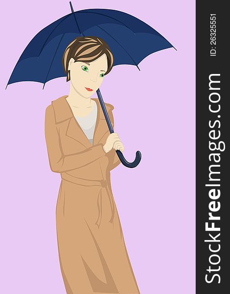 Girl with umbrella