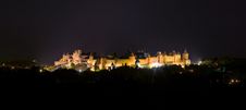 Carcassonne Castle At Night Stock Photo Carcassonne Castle At Night Stock Photo