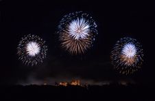 Fireworks In Carcassonne Royalty Free Stock Photography Fireworks In Carcassonne Royalty Free Stock Photography
