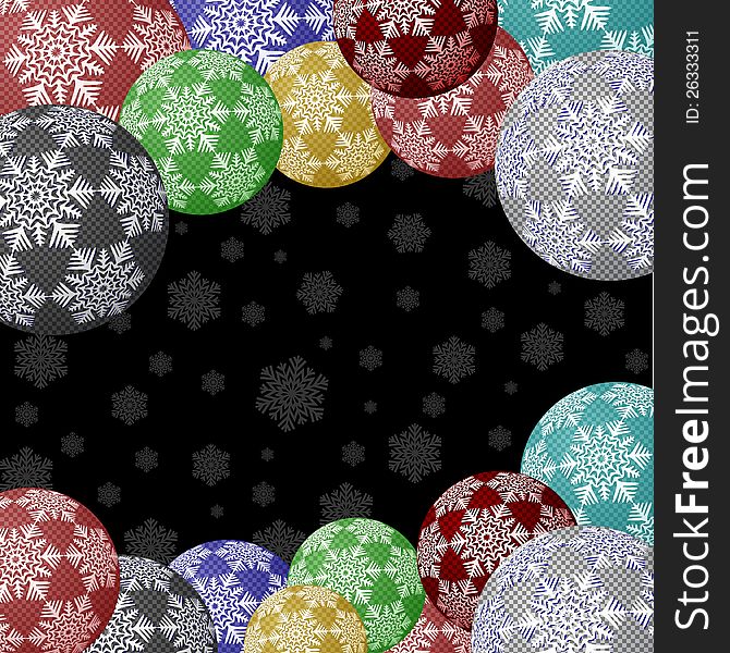 Balls for a decoration. Christmas. Vector illustration.