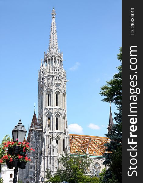 View of Matthias church in Budapest, Hungary