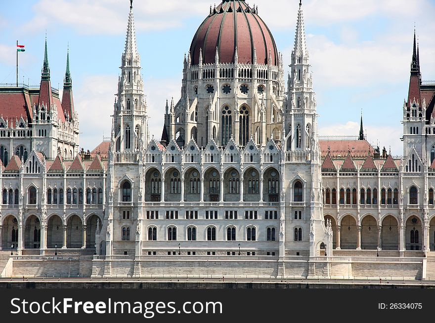 The parliament building in Budapest, Hungary