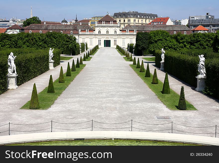 The Lower Belvedere, Belvedere in Vienna, Austria. The Lower Belvedere, Belvedere in Vienna, Austria