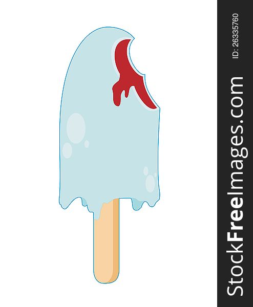 An illustration of ice cream stick done by  software