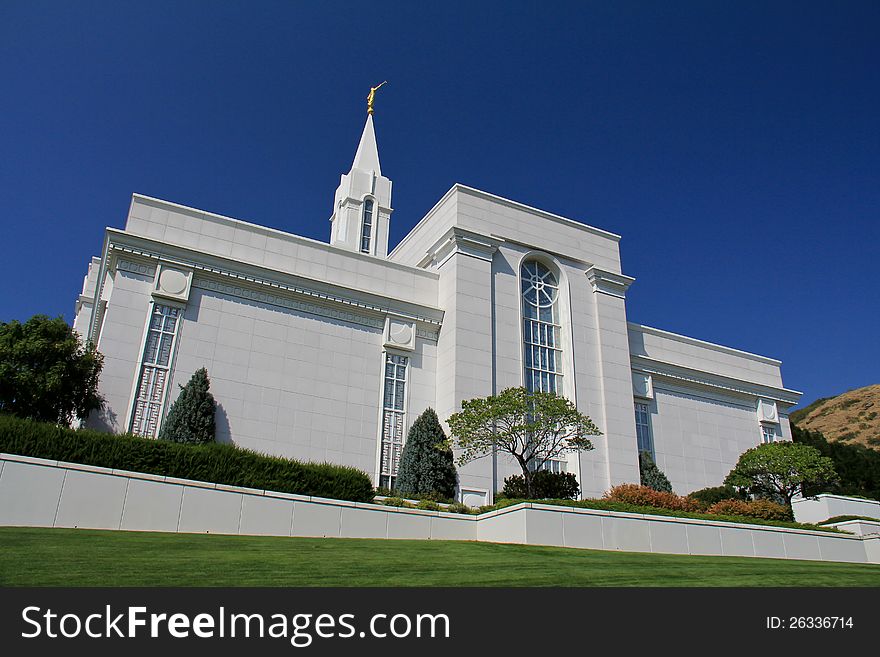 Image of the Mormon temple in Bountiful Utah. Image of the Mormon temple in Bountiful Utah