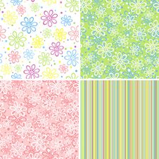 Set Of Abstract Seamless Background Royalty Free Stock Photos Set Of Abstract Seamless Background Royalty Free Stock Photos