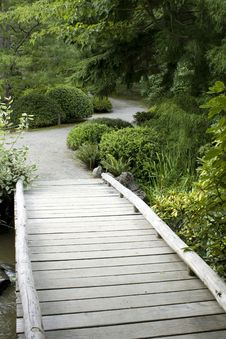 Wooden Bridge In Japanese Garden Royalty Free Stock Photo Wooden Bridge In Japanese Garden Royalty Free Stock Photo