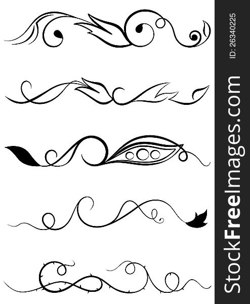 Vector illustration of floral ornament