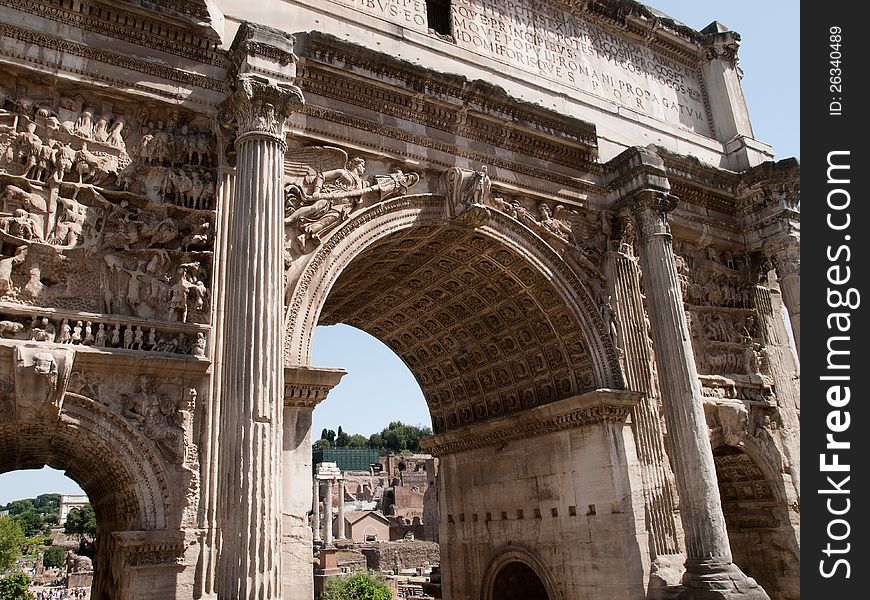 Arch of Septimius Severus -Forum Romanum. Arch of Septimius Severus -Forum Romanum