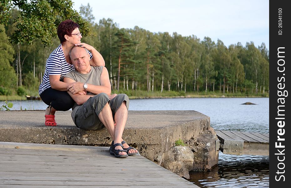 Calm retirement in lake scenery. Calm retirement in lake scenery