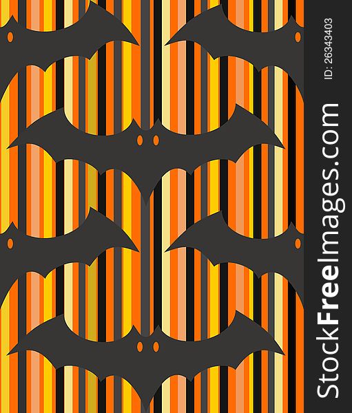 Halloween bat seamless background, vector illustration