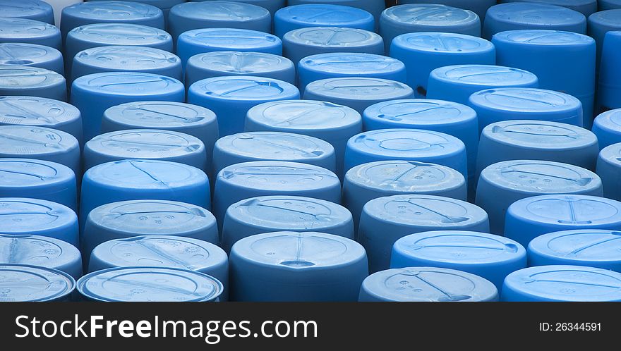 Group Of Blue Containers