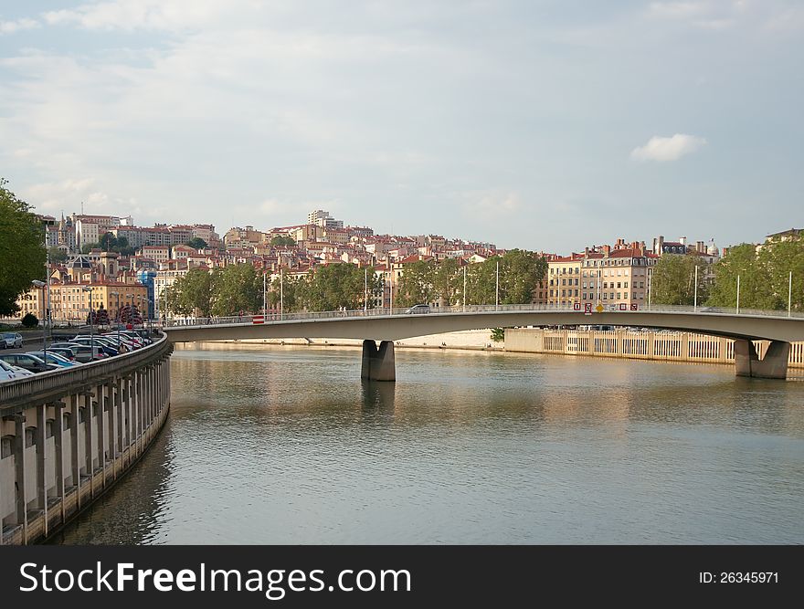 Alphonse Juin Bridge, Saone River, Lyon, France