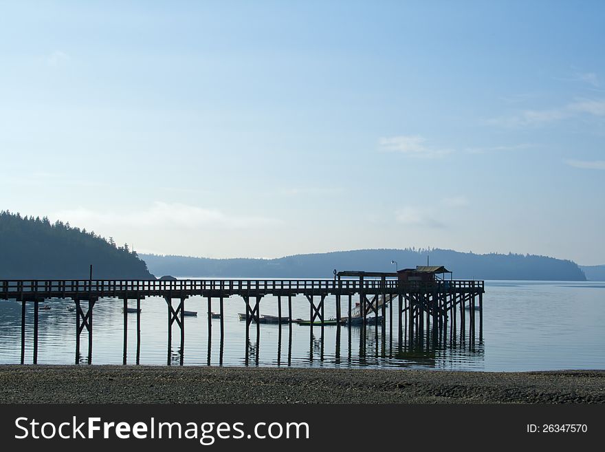 Pier at Jackson Cove on Hood Canal, Washington State. Pier at Jackson Cove on Hood Canal, Washington State