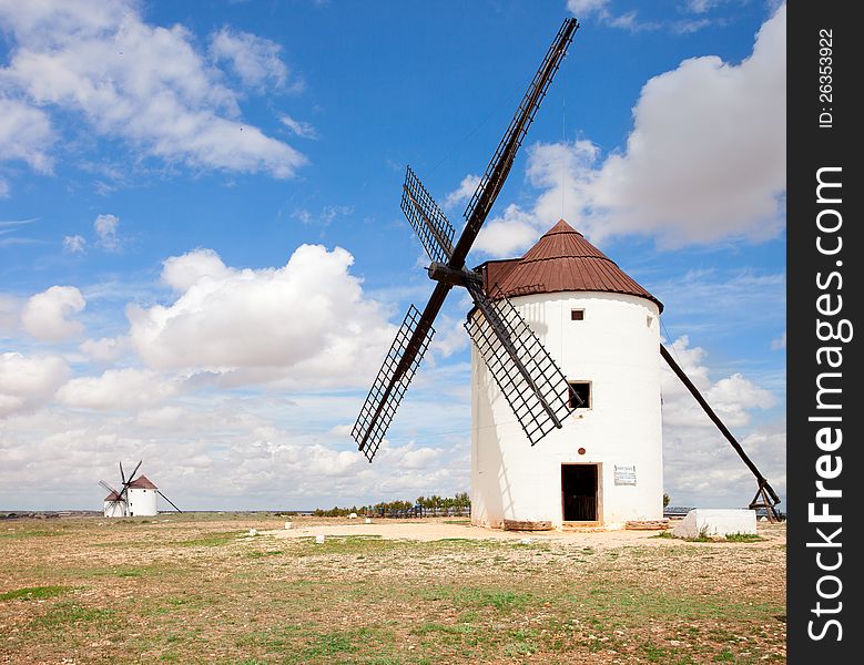 Medieval Windmills of Campo de Criptana, La Mancha, Spain.