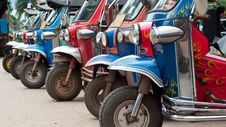 Tuk-tuk Taxis In Thailand Royalty Free Stock Photography Tuk-tuk Taxis In Thailand Royalty Free Stock Photography