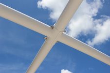 Steel Structure With Blue Sky Background Stock Photos Steel Structure With Blue Sky Background Stock Photos