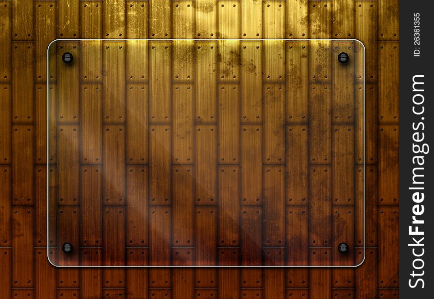 Illustration of glass plate on wood background. Illustration of glass plate on wood background.