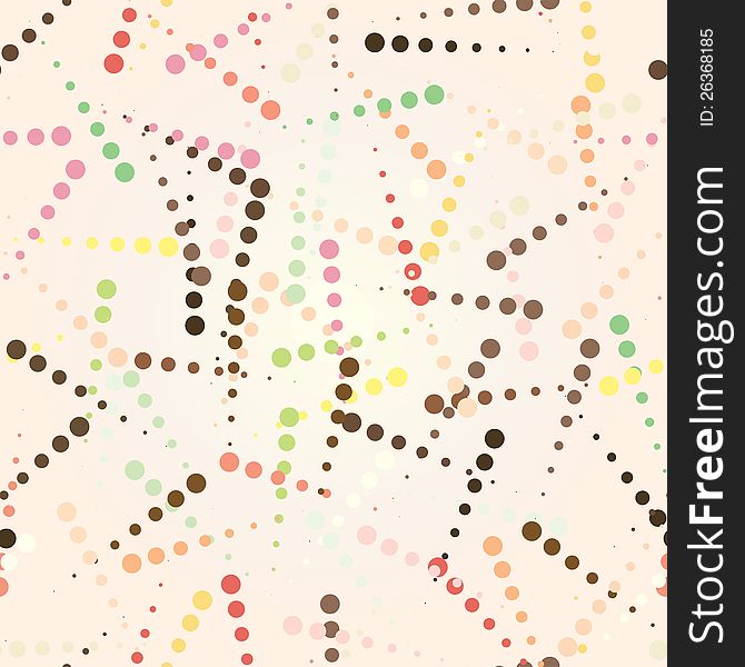 Seamless creamy dot colour pattern