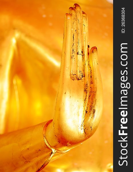 Hand of Golden Buddha at Wat Pho in Bangkok, a famous place which tourist will not miss to visit. Hand of Golden Buddha at Wat Pho in Bangkok, a famous place which tourist will not miss to visit.