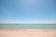Breakwater At The Sea Royalty Free Stock Photos