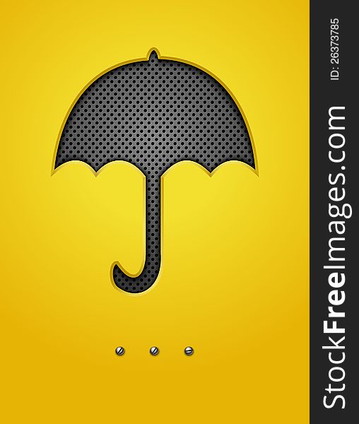 Abstract background with umbrella. Vector illustration.