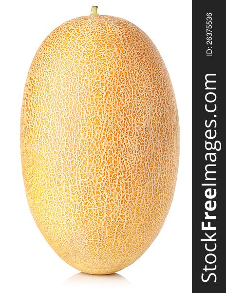 Ripe cantaloupe isolated on a white background