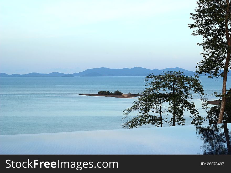 Sea view from swimming pool