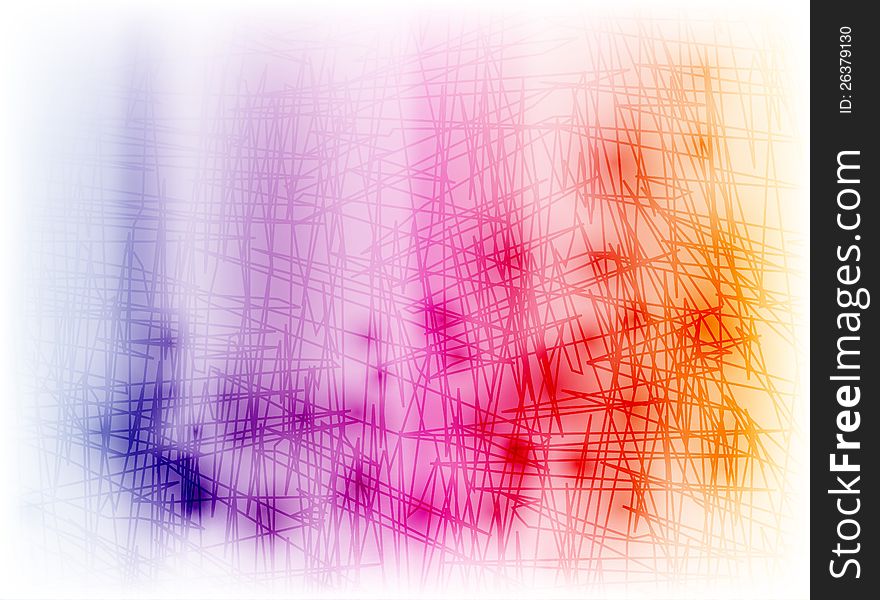 Colorful stained scribble background with copy space.