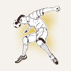 Soccer Player Heading The Ball Royalty Free Stock Photography