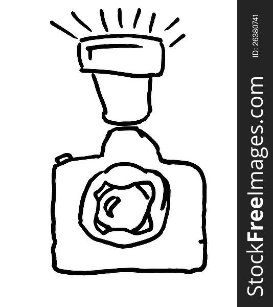 Simple camera with logo illustration. Simple camera with logo illustration