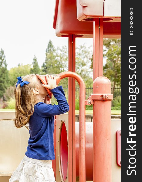 Little Girl on Playground