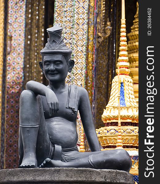 The Buddha's doctor statue or Jivaka Kumar Bhacca in Wat Phra Kaew. The Buddha's doctor statue or Jivaka Kumar Bhacca in Wat Phra Kaew