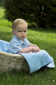 Basket Baby Royalty Free Stock Image Basket Baby Royalty Free Stock Image