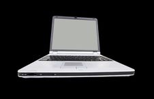 Laptop On Black Royalty Free Stock Images