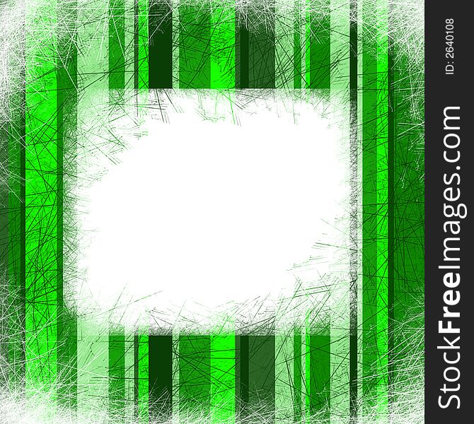 Background with green stripes frame with space for text