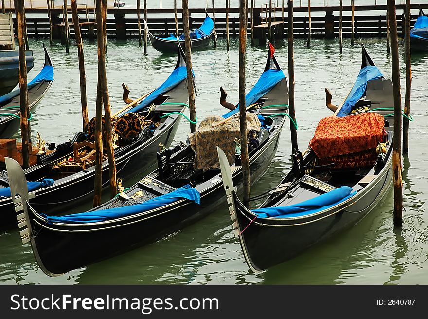 Gondolas in Venice