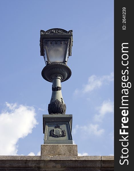 An ancient lamp in Budapest