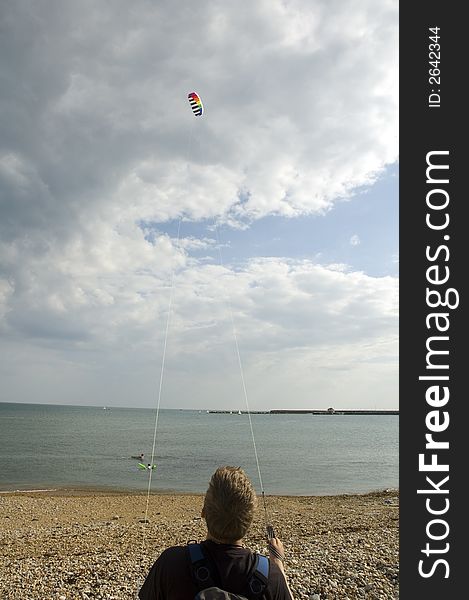 Kite Flyer On The Beach