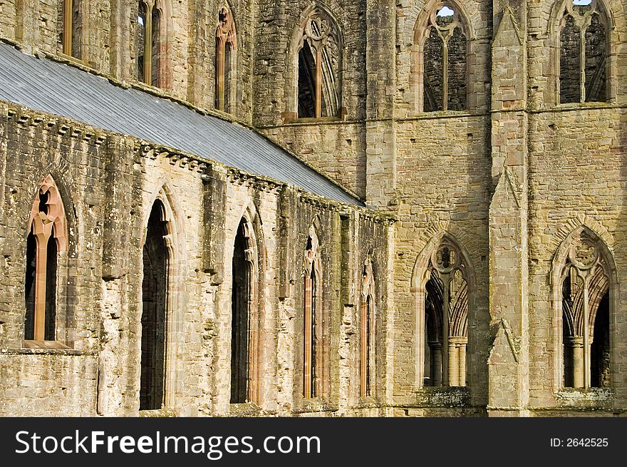 The graceful arches of Tintern Abbey, Wales. The graceful arches of Tintern Abbey, Wales.