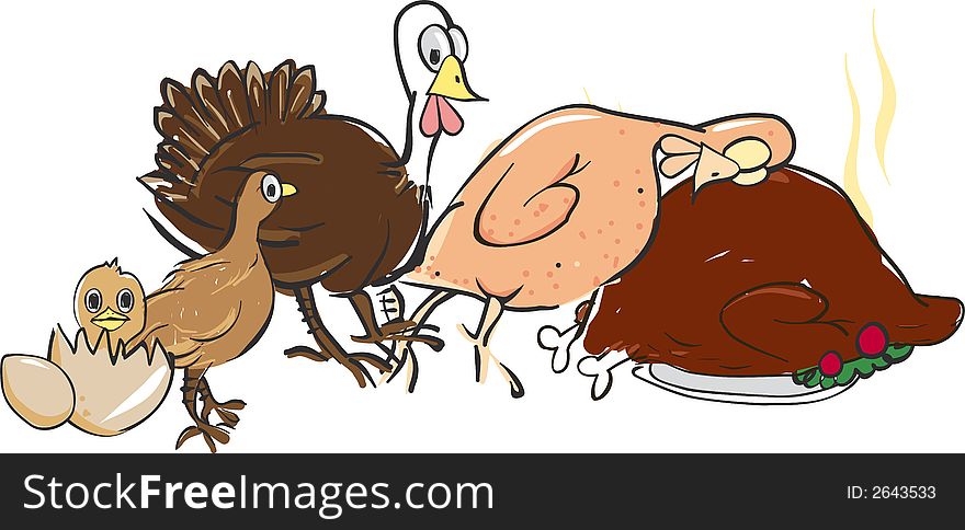 A set of illustrations suitable for Thanksgiving. A set of illustrations suitable for Thanksgiving.