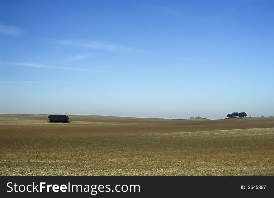 Plain of Albacete in Castilla la mancha province, Spain. Plain of Albacete in Castilla la mancha province, Spain