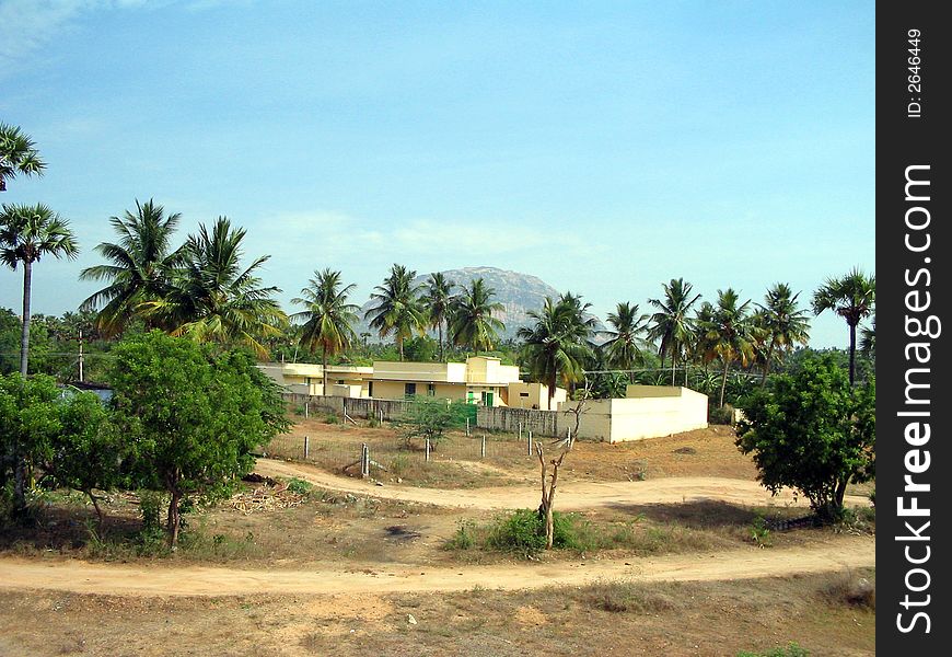 A remote village with house