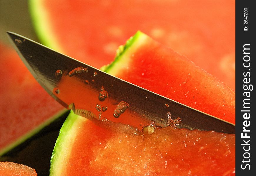 Fresh sliced watermelon for the eating pleasure
